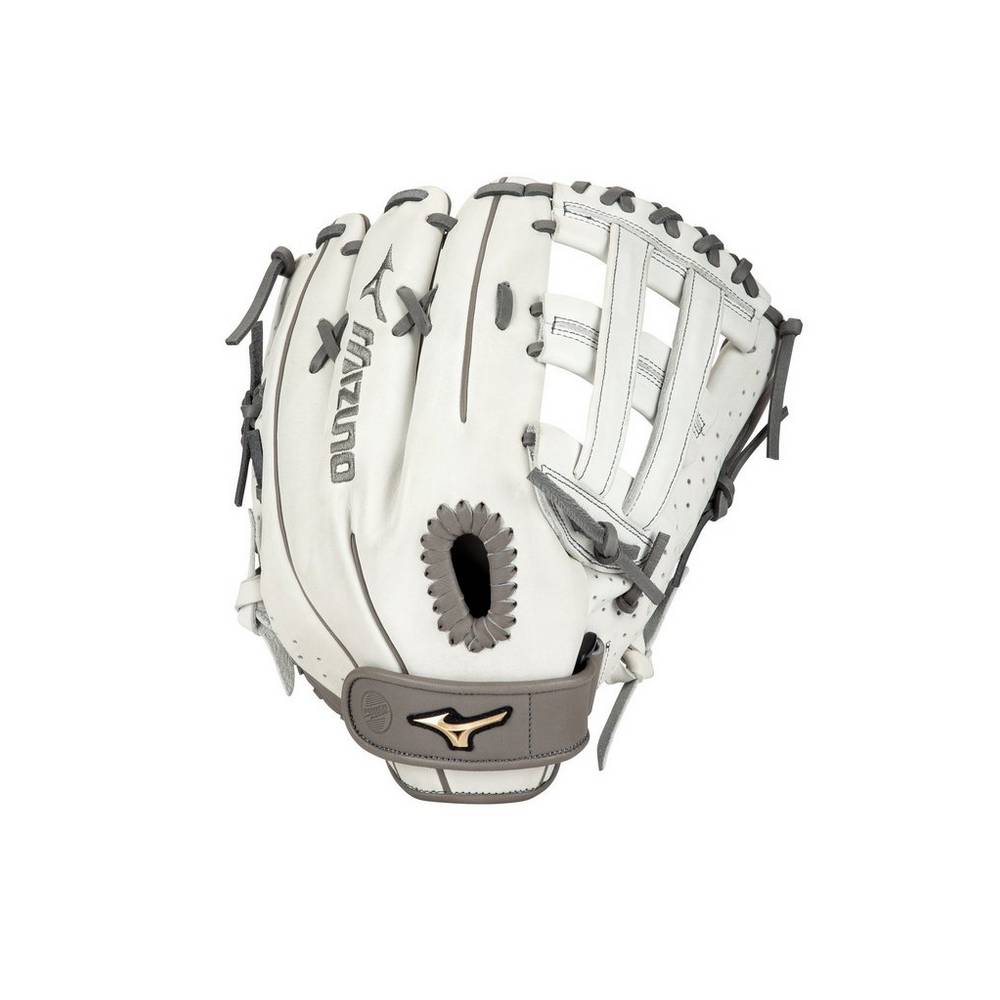 Mizuno Women's Prime Elite Outfield Fastpitch Softball 13" Gloves White/Grey (312968-SBV)